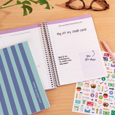 erin condren Budget Journal Classic Striped/Every Little Bit Counts