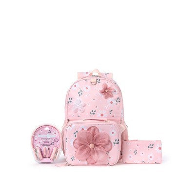 Locker Club Backpack Set with Lunch Box and Headphones - Flower