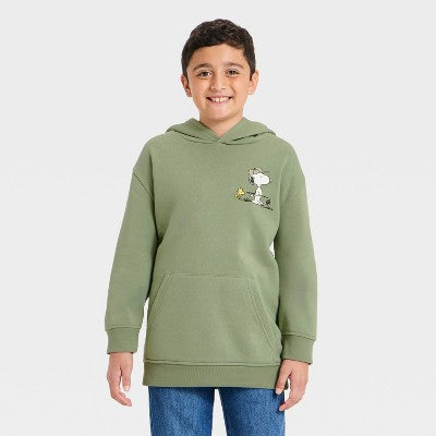 Boys' Peanuts Snoopy and Woodstock Golf  Hoodie  Green M