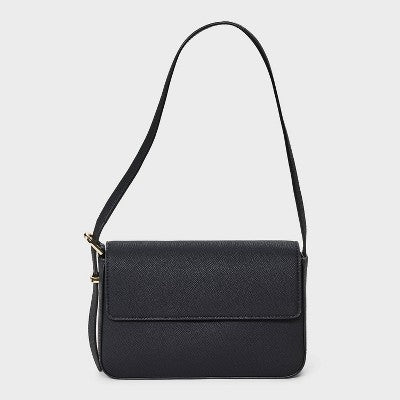 Flap Shoulder Bag - A New Day Black