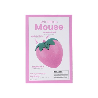 Vivitar 'Strawberry' Novelty Computer Mouse - Berry Pink: Wireless Radio Frequency, Home Use