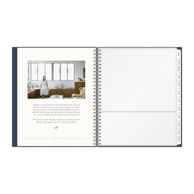 Marie Kondo for Blue Sky 2025 Monthly Planner 10.14"x8.15" Wirebound Hana Navy: Adult Agenda, Stationery, Tabs