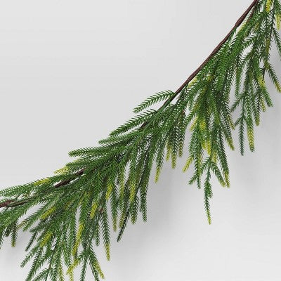 6' Christmas Unlit Norfolk Pine Draping with Red Bows Garland - Wondershop (LOCAL PICKUP ONLY)