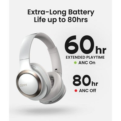 Cleer Audio Enduro ANC Noise Canceling Headphones,  Light Grey