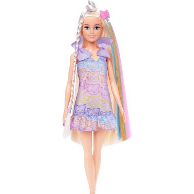 Barbie Fun and Fancy Doll & Accessories, Blonde 11" Fashion Doll with Extra Long Hair and 2 Looks