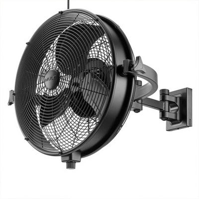 Mule Outdoor Wall Fan XL 18 Inch Wet-Rated Wall Fan with 3 Speeds, Matte Black (LOCAL PICKUP ONLY)