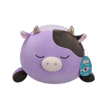 18" Alexie Purple and Black Cow with Gold Horns Squishmallows Plush