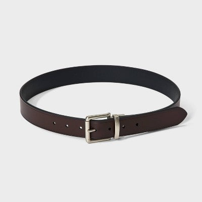 Men's Two-in-One Reversible Casual Belt - Goodfellow & Co Black/Brown L