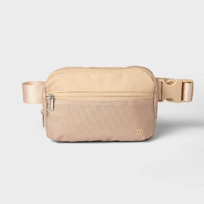 Belt Fanny Pack Cream - All In Motion: Adjustable Strap, Solid Pattern