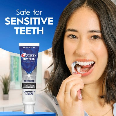 Crest 3D White Advanced Charcoal Teeth Whitening Toothpaste - 3.3 oz