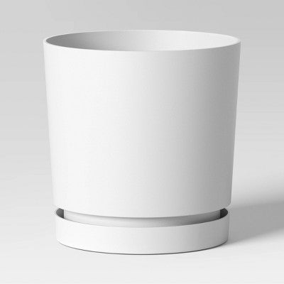 Recycled Resin Indoor Outdoor Planter Pot White 6"x6"x6" - Room Essentials