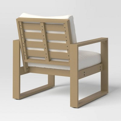 2pc Esker Recycled Resin Outdoor Patio Chairs, Club Chairs, Accent Chairs Brown - Threshold (LOCAL PICKUP ONLY)