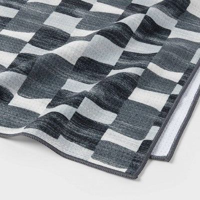 2pc Quick Dry Watercolor Blocks Waffle Oversize Bath Towel - Room Essentials