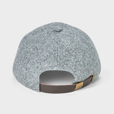 Men's Recycled Polyester 6 Panel Baseball Hat - Goodfellow & Co Heathered Gray