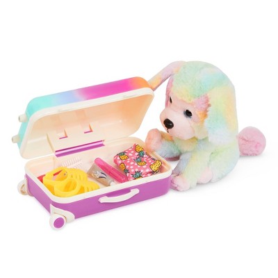 Glitter Girls 14" Vacation Doll with Dog Luma & GG Pup Travel Playset: Includes Hair Brush, Suitcase, Toothbrush