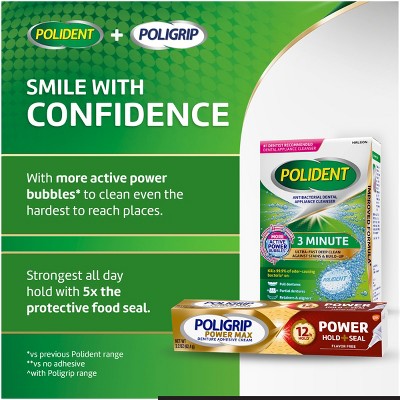 Poligrip Denture Power Hold and Seal - 2.2oz/2pk