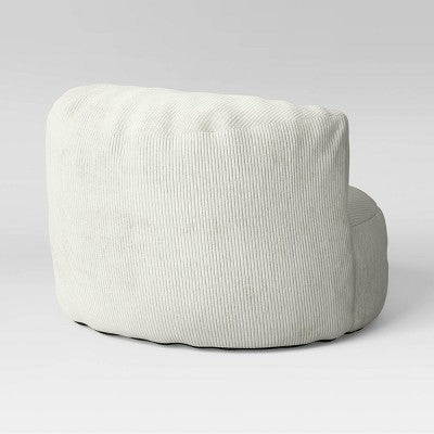 Memory Foam Filled Bean Bag Chair with Corduroy Cover Cream - Room Essentials (LOCAL PICKUP ONLY)