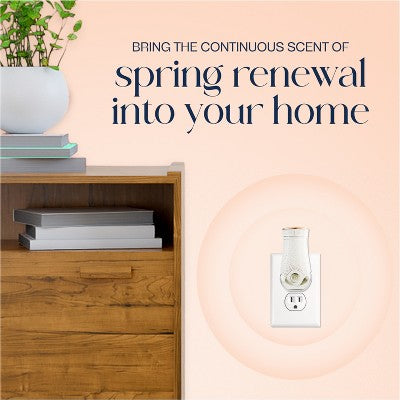 Glade PlugIns Spring Scented Oil Air Freshener Plug In Refills - Lush Greens & Water Lotus - 2ct/1.34oz