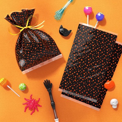 12ct Orange Sparkle Cello Bag Party Favors - Hyde and EEK! Boutique