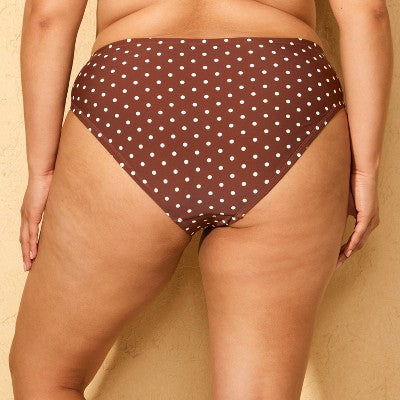 Women's Mid-Rise High Leg Cheeky Coverage Bikini Bottom X(14-16)