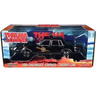 1981 Chevrolet Caprice "Navajo County, AZ Sheriff" Black "Thelma & Louise" (1991) Movie 1/24 Die Cast Model Car by Greenlight