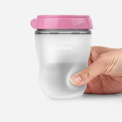 Comotomo Silicone Bottle 8-Oz (2 Pack)- Pink
