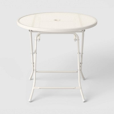 Steel Round Metal Mesh Outdoor Patio Bistro Table Cream - Room Essentials (LOCAL PICKUP ONLY)