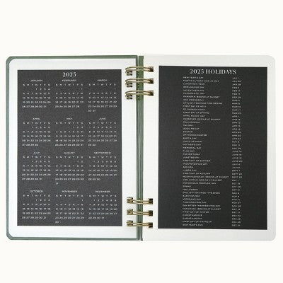 Wit & Delight 2025 Weekly/Monthly Planner 8"x5.75" Double Spiral Evergreen