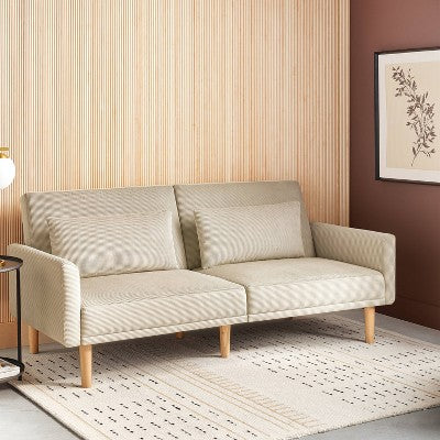 Futon Sofa Corduroy Taupe - Room Essentials (LOCAL PICKUP ONLY)