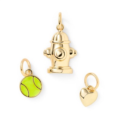 Small 3pc Dog Theme Charm Set - Gold - The Cuddle Collab