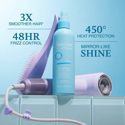 Function of Beauty Smooth With It Blowout Mist Heat Protectant Spray for Straight Hair - 7 fl oz