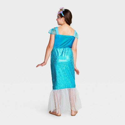 Kids' Ethereal Mermaid Halloween Costume Dress with Headpiece M - Hyde & EEK! Boutique