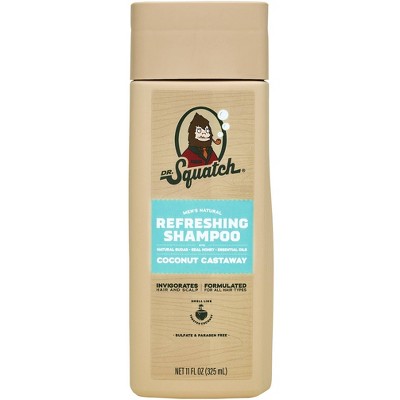 DR. SQUATCH Men's Natural Shampoo - Coconut Castaway - 11 fl oz