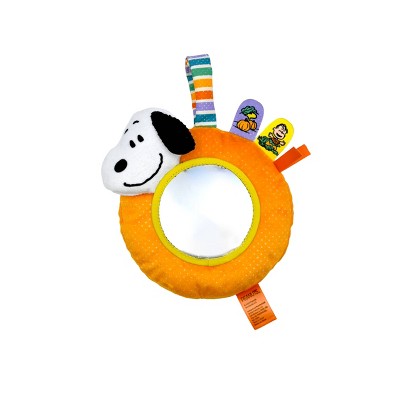 Peanuts Halloween On-The-Go Mirror Toy: Fine Motor Skills, Rattles, Hanging Loop