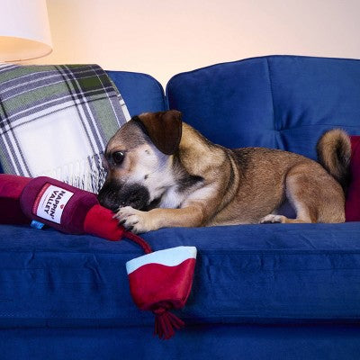 BARK Barkbuster Movie Night Nappin' Valley Whine Dog Food Shaped Plush Toy