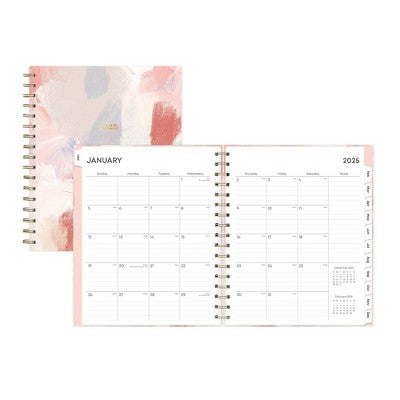 BlueSky 2025 Weekly/Monthly Planner 9.25"x7.87" Wirebound Saphne