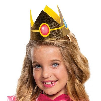 Kids' Super Mario Princess Peach Halloween Costume Dress with Headpiece 7-8