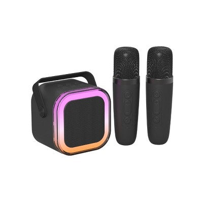 GEMS Portable Karaoke Speaker with Microphones - Black
