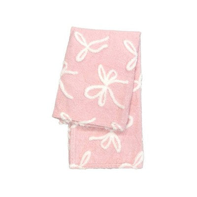 Plush Throw Blanket Pink Bow - Bullseye's Playground