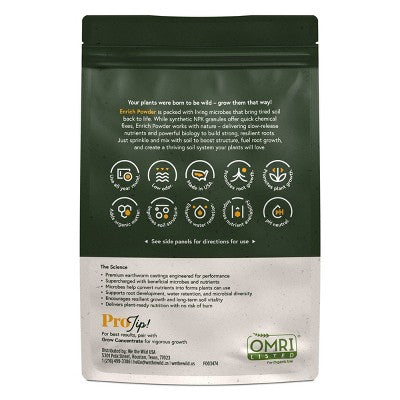 WE THE WILD Enrich Powder Slow-Release Organic Soil Amendment & Plant Food for Houseplants 8.8 oz