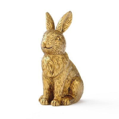 Easter Gold Resin Bunny Sitting - Bullseye's Playground