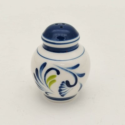 Muchoise Ceramic Salt & Pepper Shaker with Holder White/Blue