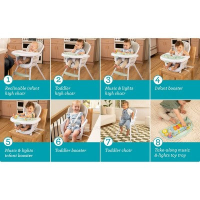 Infantino Music and Lights 8-in-1 Convertible High Chair (LOCAL PICKUP ONLY)