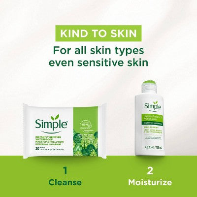Simple Micellar Cleansing Wipes - 20ct: Paraben-Free, Dye-Free, Phthalate-Free, Artificial Fragrance-Free