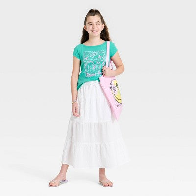 Girls' Boat Neck Short Sleeve "Hawaii" Graphic Baby T-Shirt - art class Green M
