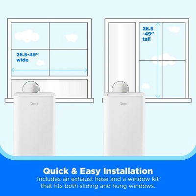 Midea 10,000 BTU DOE Smart Inverter Portable Air Conditioner, for spaces up to 450 sq. ft., White (LOCAL PICKUP ONLY)