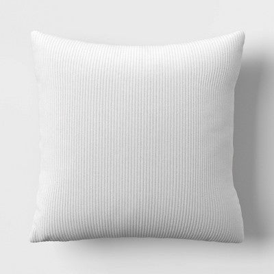 The Corduroy Collection Square Corduroy Toss Throw Pillow Cream - Room Essentials