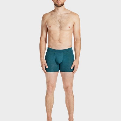 Pair of Thieves Men's Quick Dry Cotton Boxer Briefs 3pk - Green M: Mid Rise, Fold Over Waistband, Machine Washable