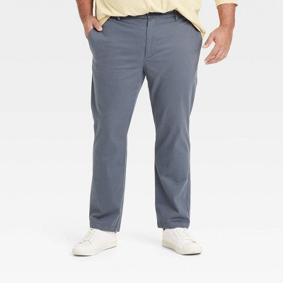 Men's Comfort Slim Fit Pants Gray 28x30 Cotton Modal Blend