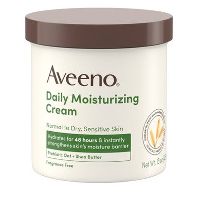 Aveeno Daily Moisturizing Cream - Fragrance Free - 15oz